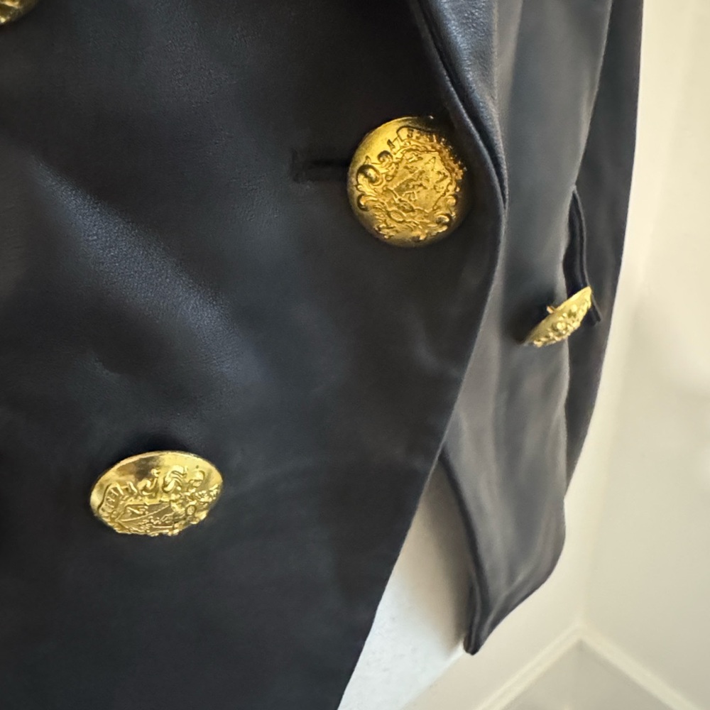 Veronica Beard Black Leather Blazer - Picture 8 of 14